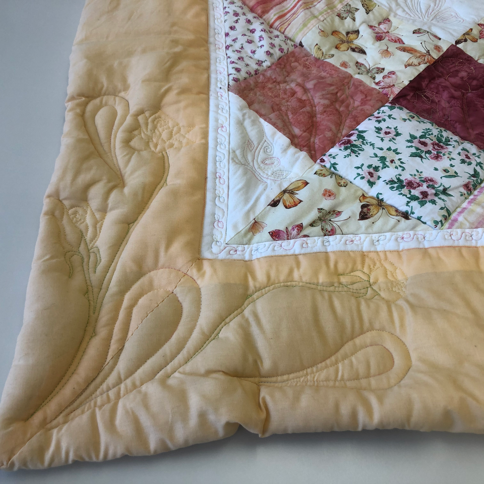 Patchwork Babydecke "Rosenausflug"