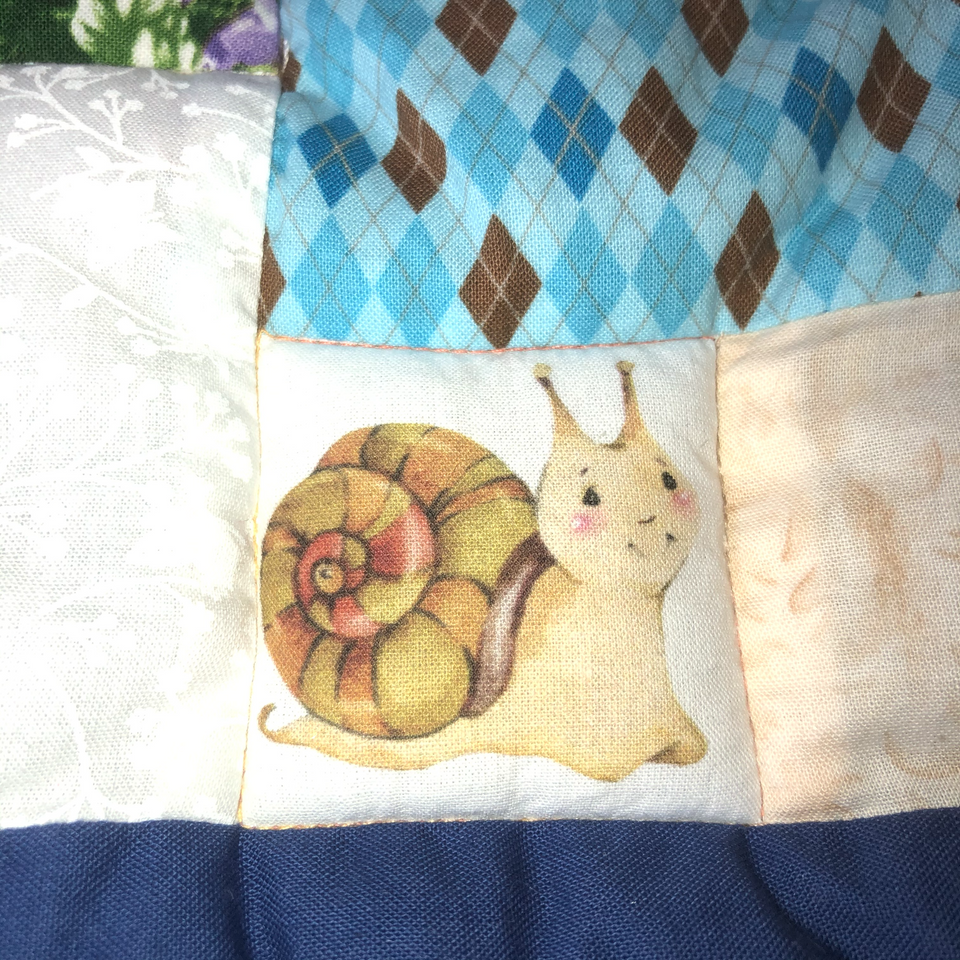 Patchwork Babydecke "Blütenzauber"