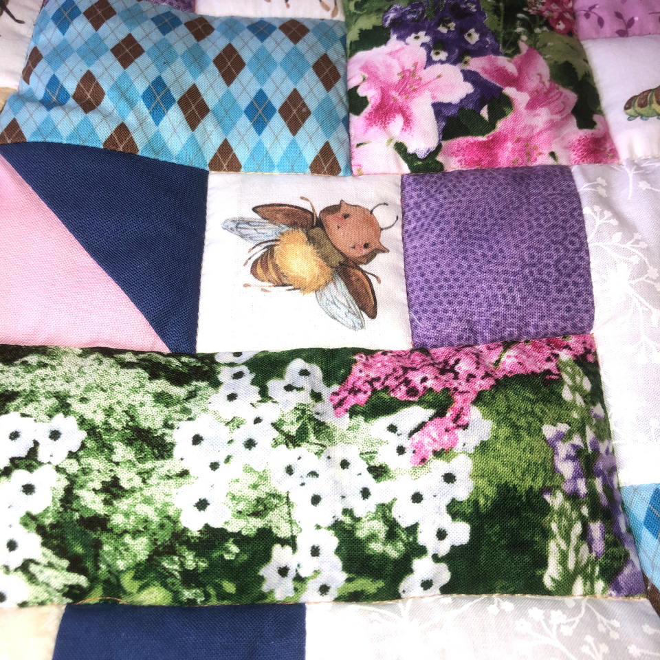 Patchwork Babydecke "Blütenzauber"